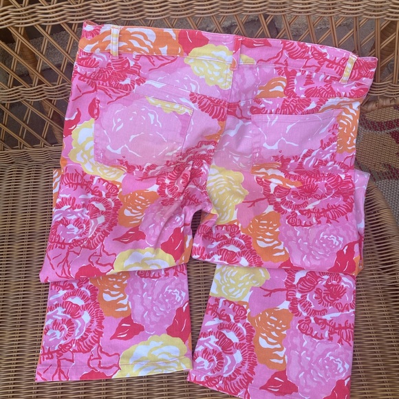 EUC Lilly Pulitzer Serene Jean Fair Pink Winners Circle-tropical floral print - Picture 6 of 6